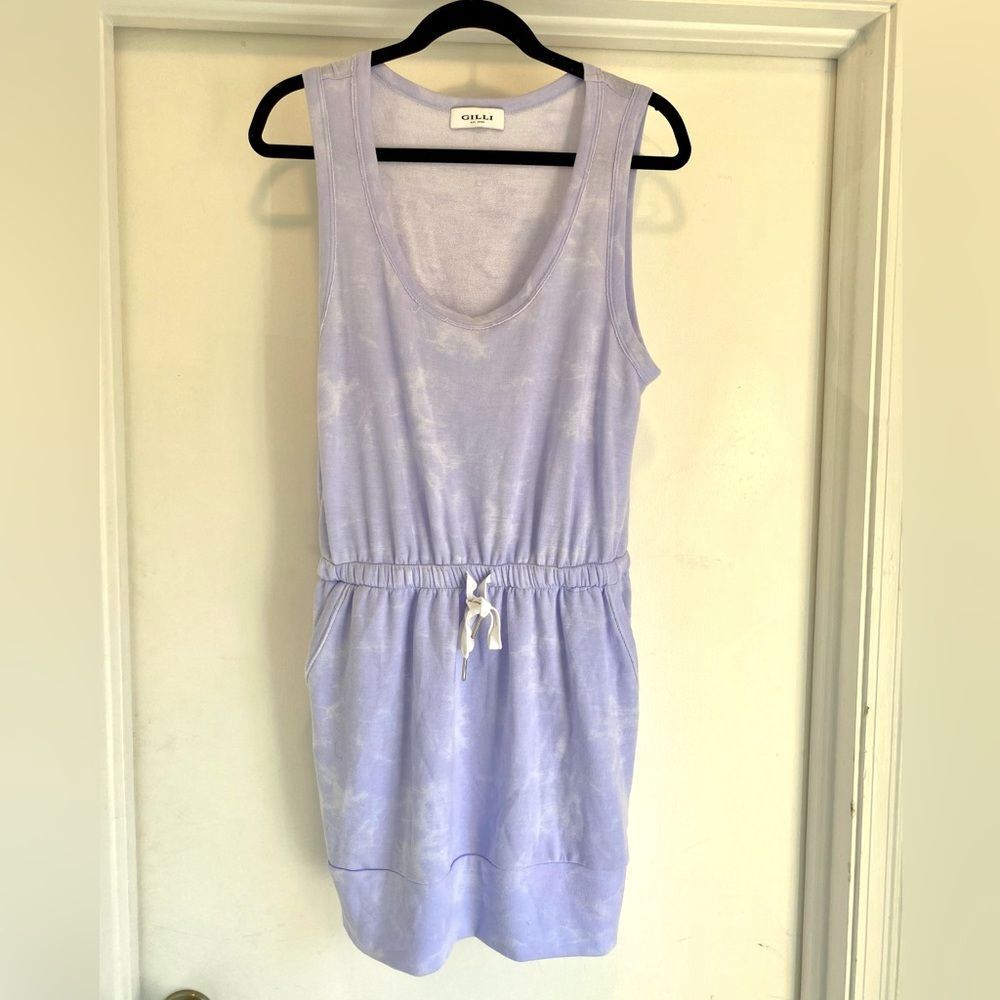 Athletic Mini Dress Size Large Golf Tennis Bleach Dye Lavender Preppy athleisure